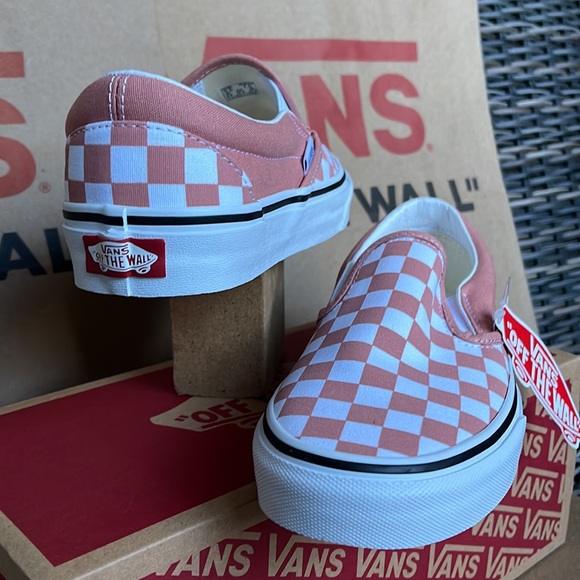 Vans Classic Slip On Rose Dawn Checkerboard/True White Mens - Picture 10 of 16